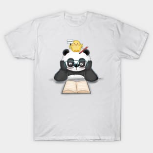 Panda Studying Hard T-Shirt